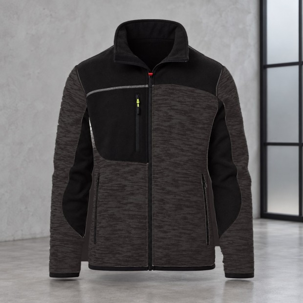 Veste soft-shell Payper Travel Gris acier chiné / noir