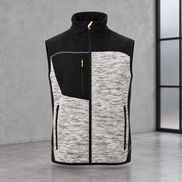 Gilet sans manches Payper Tour Gris chiné / noir – jaune fluo