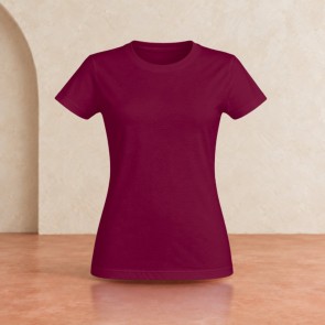 Tee-shirt femme Sol's Imperial Bordeaux