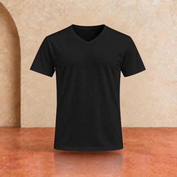Tee-shirt col V homme Sol's Imperial Noir profond