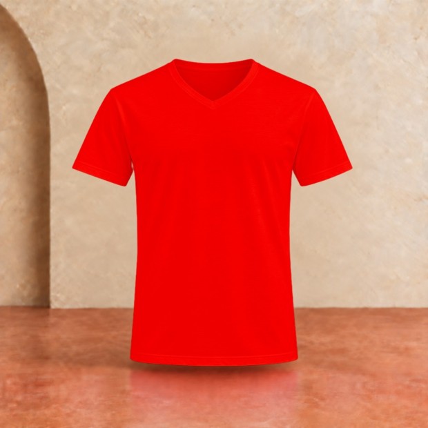 Tee-shirt col V homme Sol's Imperial Rouge