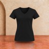 Tee-shirt col V femme Sol's Imperial Noir profond