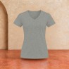 Tee-shirt col V femme Sol's Imperial Gris chiné
