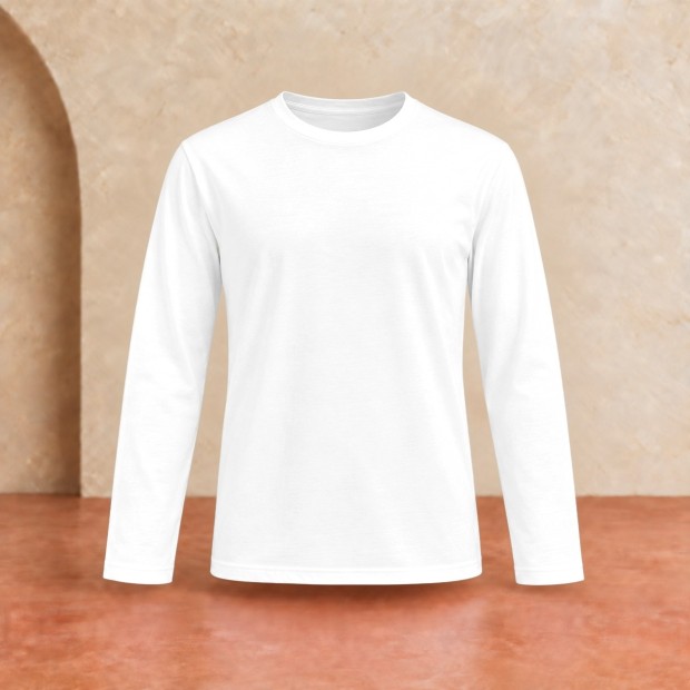 Tee-shirt manches longues homme Sol's Imperial Blanc