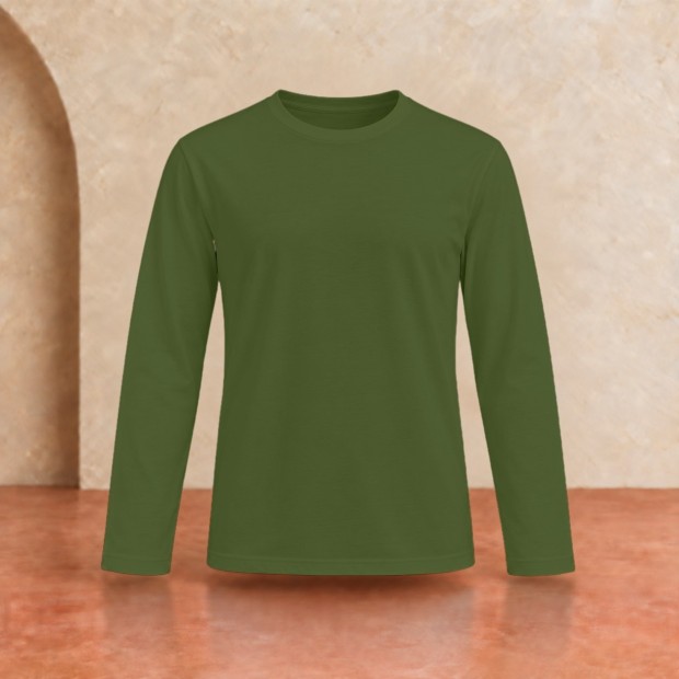 Tee-shirt manches longues homme Sol's Imperial Kaki foncé