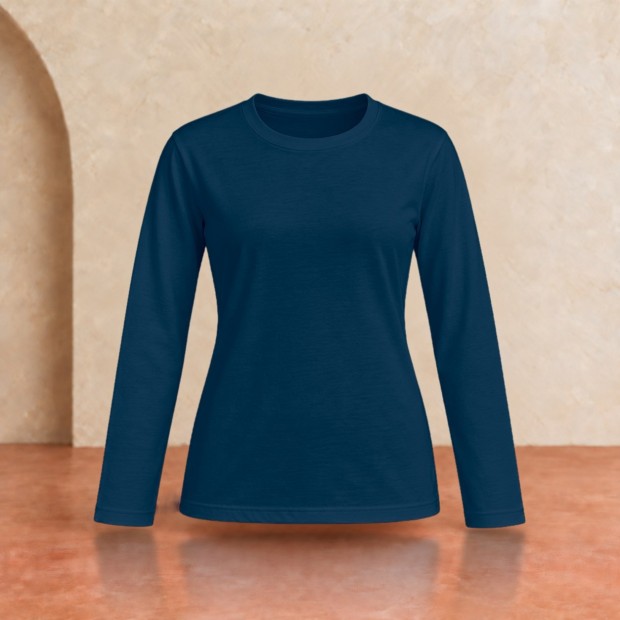 Tee-shirt manches longues femme Sol's Imperial French marine