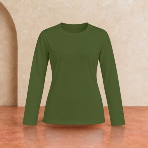 Tee-shirt manches longues femme Sol's Imperial Kaki foncé