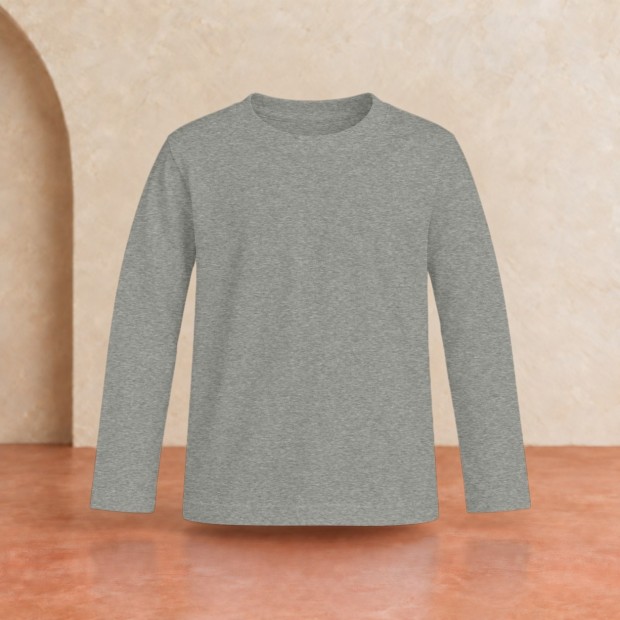 Tee-shirt manches longues enfant Sol's Imperial Gris chiné