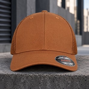 Casquette Flexfit 6511 camel, face avant