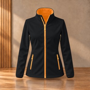 Veste softshell femme Result R231F Black / Orange