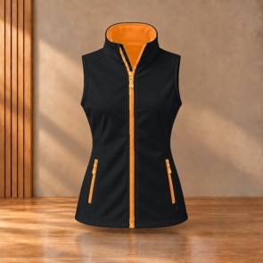 Gilet softshell femme Result R232F Black / Orange