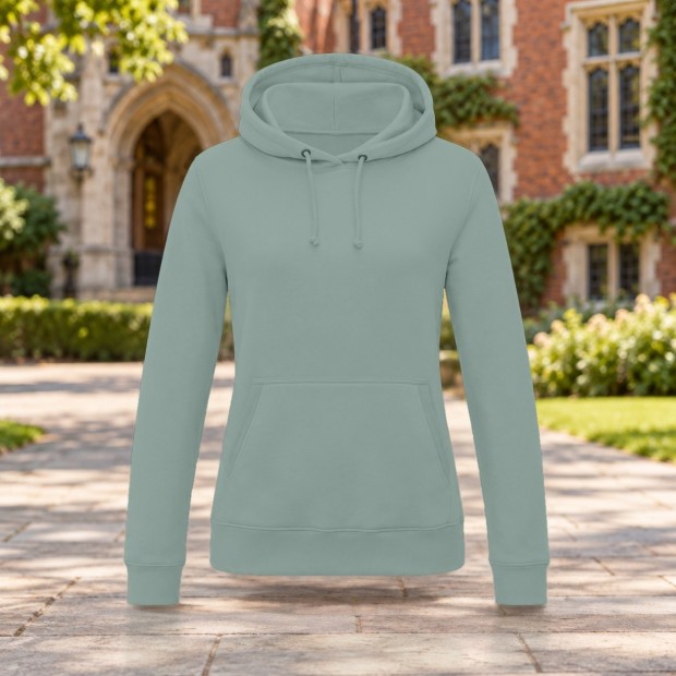 Sweat à capuche femme AWDis JH001F Dusty Green