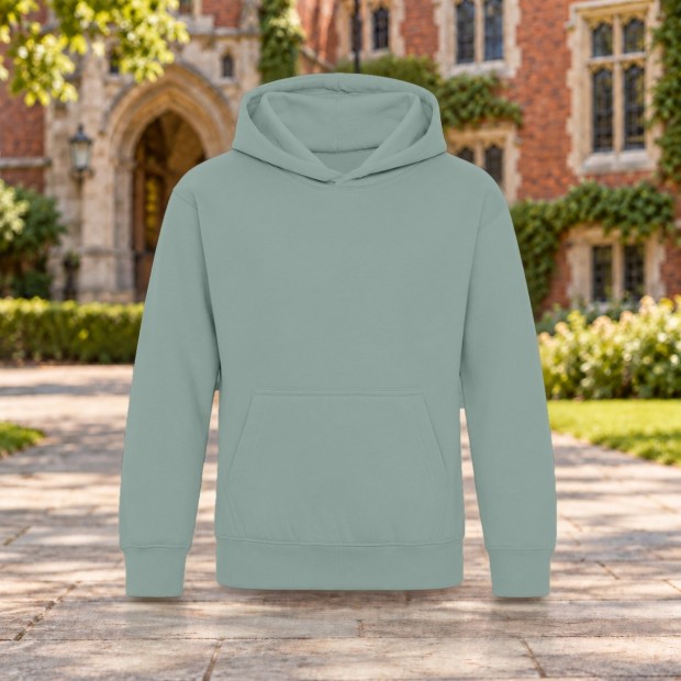 Sweat à capuche enfant AWDis JH001J Dusty Green