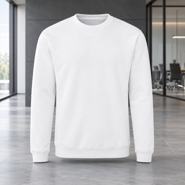 Sweat col rond homme AWDis JH030 Arctic White