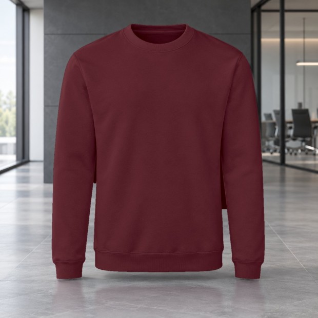 Sweat col rond homme AWDis JH030 Burgundy