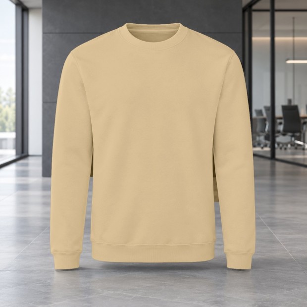 Sweat col rond homme AWDis JH030 Desert Sand