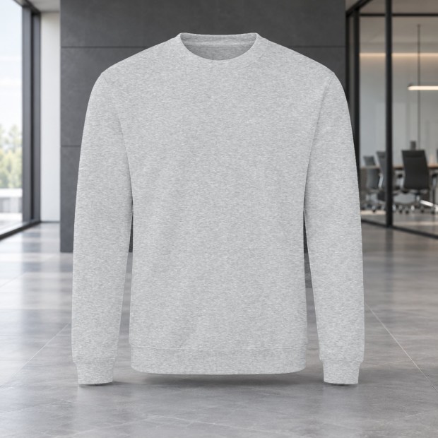 Sweat col rond homme AWDis JH030 Heather Grey