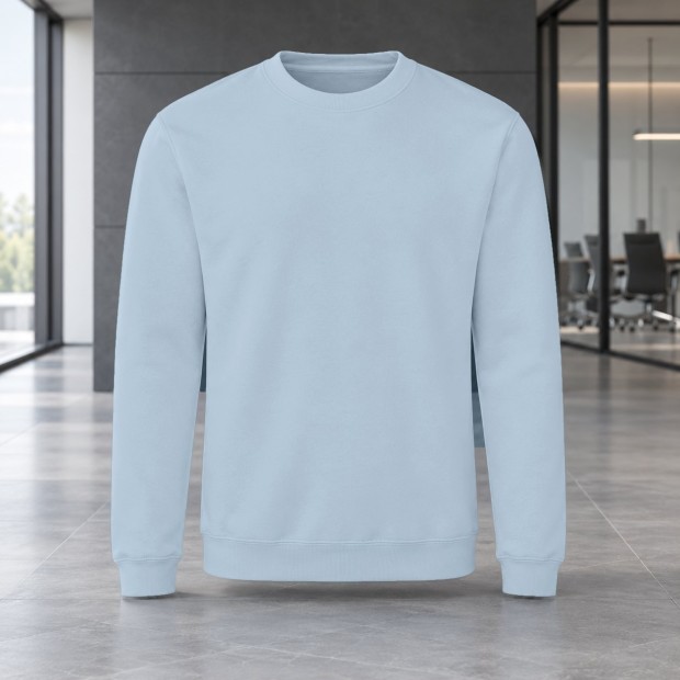 Sweat col rond homme AWDis JH030 Sky Blue