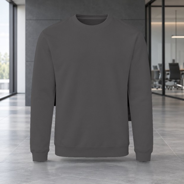 Sweat col rond homme AWDis JH030 Charcoal