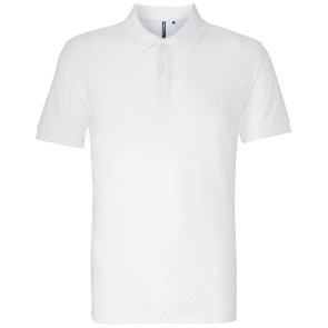 Polo homme personnalisable – photo officielle, blanc de face