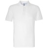 Polo homme personnalisable – photo officielle, blanc de face