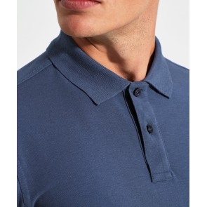 Polo homme personnalisable – photo officielle, détail du col et de la patte de boutonnage