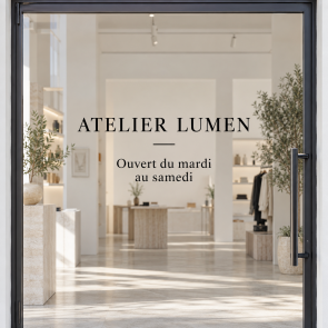 Lettrage adhésif A3 blanc sur lunette arrière d’utilitaire