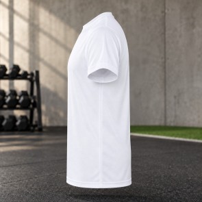 Tee-shirt de running homme personnalisable TriDri TR010 – White, profil gauche