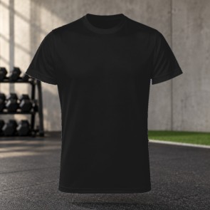 Tee-shirt de running homme personnalisable TriDri TR010 – Black, face