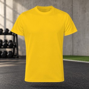 Tee-shirt de running homme personnalisable TriDri TR010 – Sun Yellow, face