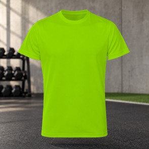 Tee-shirt de running homme personnalisable TriDri TR010 – Lightning Green, face