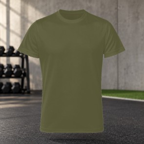 Tee-shirt de running homme personnalisable TriDri TR010 – Olive, face