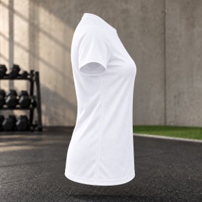 Tee-shirt de running femme personnalisable TriDri TR020 – White, profil droit