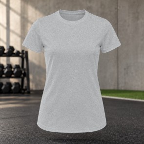 Tee-shirt de running femme personnalisable TriDri TR020 – Silver Melange, face