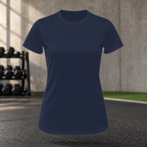 Tee-shirt de running femme personnalisable TriDri TR020 – French Navy, face