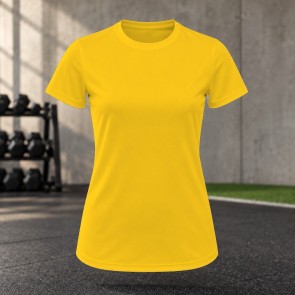 Tee-shirt de running femme personnalisable TriDri TR020 – Sun Yellow, face