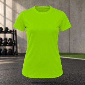 Tee-shirt de running femme personnalisable TriDri TR020 – Lightning Green, face