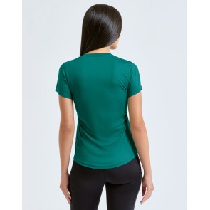 Tee-shirt de running femme personnalisable TriDri TR020 – photo officielle, porté jade de dos