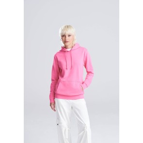Sweat à capuche femme AWDis JH001F porté, vue de face