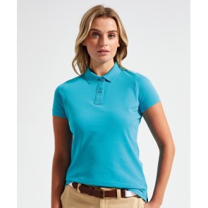 Polo femme personnalisable – photo officielle, porté turquoise