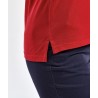 Polo femme personnalisable – photo officielle, détail de la fente latérale