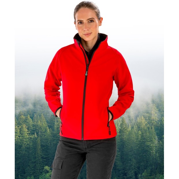 Veste softshell femme personnalisable Result R231F – photo officielle, portée rouge