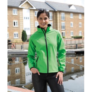 Veste softshell femme personnalisable Result R231F – photo officielle, portée vert