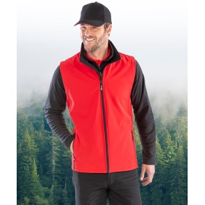 Gilet softshell homme personnalisable Result R232M – photo officielle, porté rouge