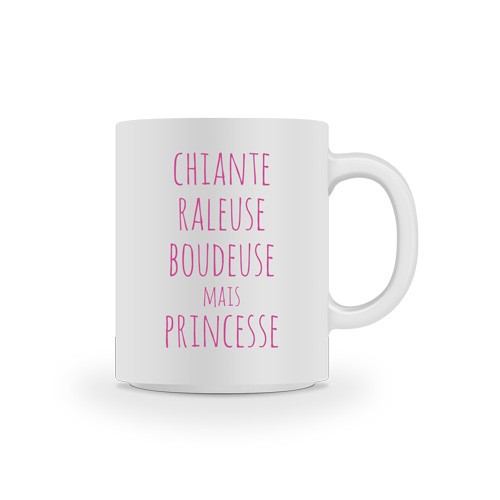 Mug chiante raleuse boudeuse mais princesse