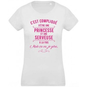T-shirt princesse et serveuse