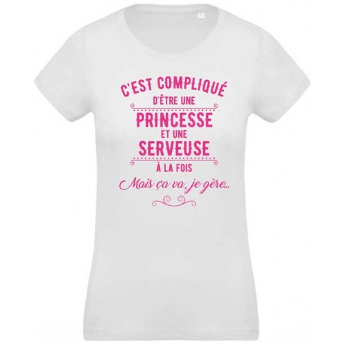 T-shirt princesse et serveuse