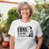 T-shirt femme 100% coton personnalisé avec l'une des phrases cultes de Michel Audiard