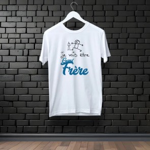 T-shirt blanc je vais être grand frère