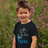 T-shirt noir enfant pour annoncer une naissance
